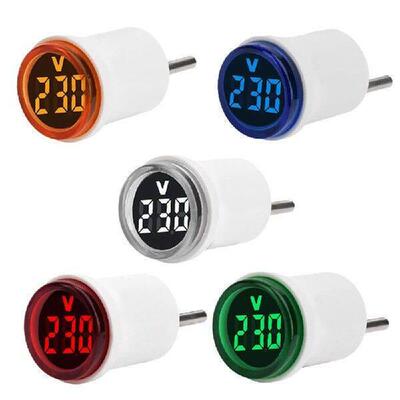 30MM Round Mini Digital Voltmeter AC 50V-500V Volt Voltage