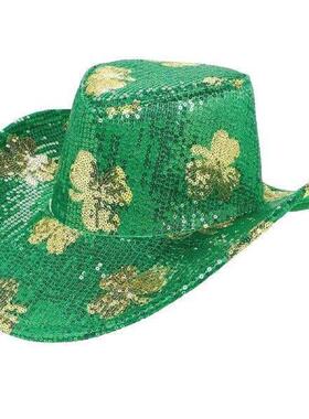 Sequin Cowboy Hat ST Patricks Day Hats Costume Accessories