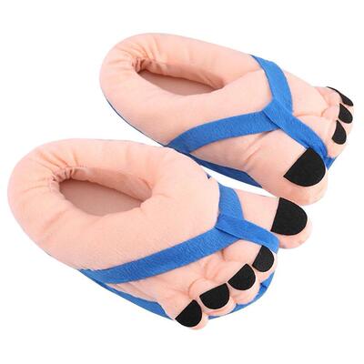 Funny Big Toe Shoes Cartoon Fuzzy Slippers Non Slip Soft