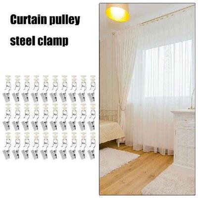 Curtain Hook Set for Easy Installation Iron Clamps and