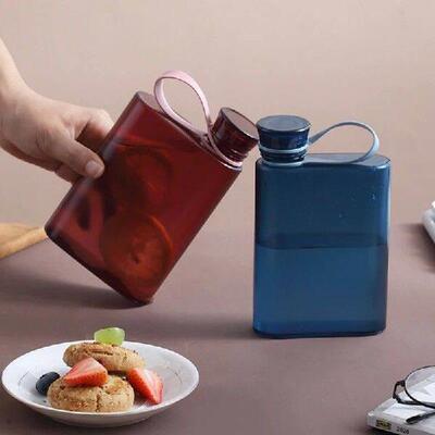 A5 Paper Water Bottle BPA Free Plastic Flat Water Cup
