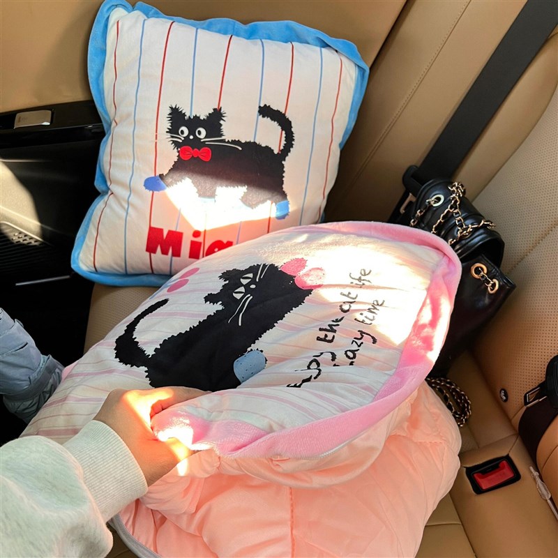 抱枕车用被子两用汽车抱枕毯子二合一车内空调毯加厚午睡毯盖毯
