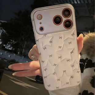 蝴蝶结气垫五角星仿17适用苹果17promax全包手机壳女款iphone16高级华为pura70pro红米小米荣耀vivoppo防摔壳