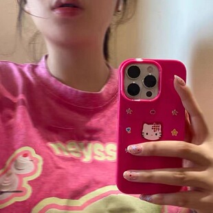 可爱玫粉色小兔子手机壳适用苹果17promax少女iPhone16pro保护套15/14/13防摔软壳11xr辣妹12日韩xsmax果冻壳