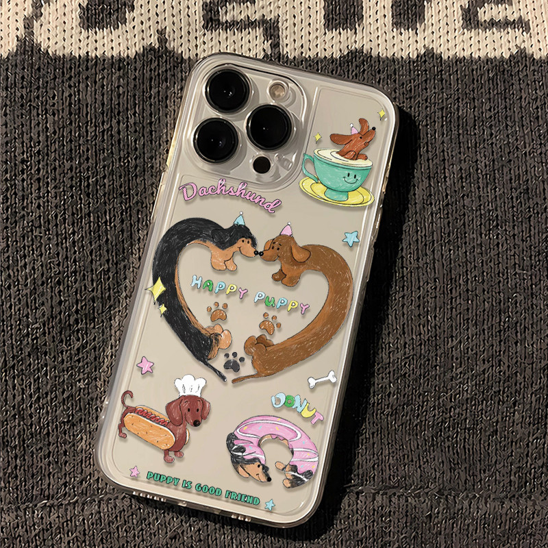 腊肠狗苹果17promax卡通手机壳