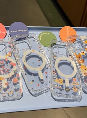 高透大孔磁吸手机壳适用iPhone17promax保护套16PRO卡通苹果17Air趣味手机套15/14磁吸13可爱12新款11高级感