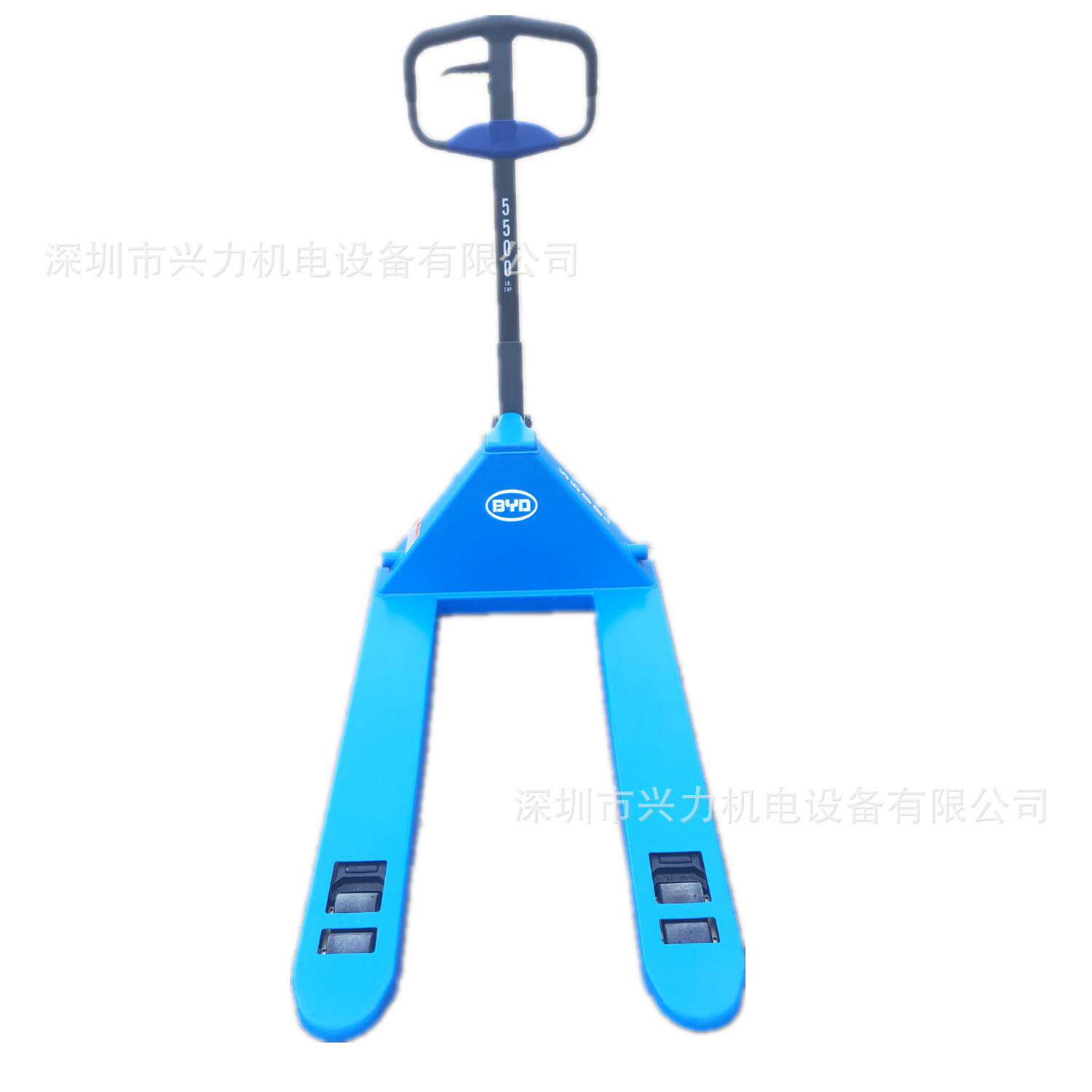 比亚迪4吨手动搬运车手动拖板车液压手拉叉车byd托盘车