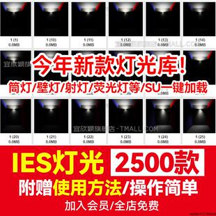 IES光域网enscape常用灯光灯带筒灯射灯壁灯su轨道灯ens草图大师