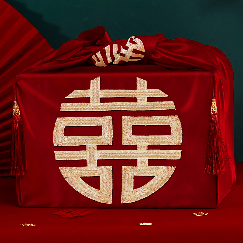 结婚包袱皮刺绣红包袱布