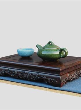 红木工艺品茶具摆件底座实木置物托架方形奇石头花盆佛像盆景底座