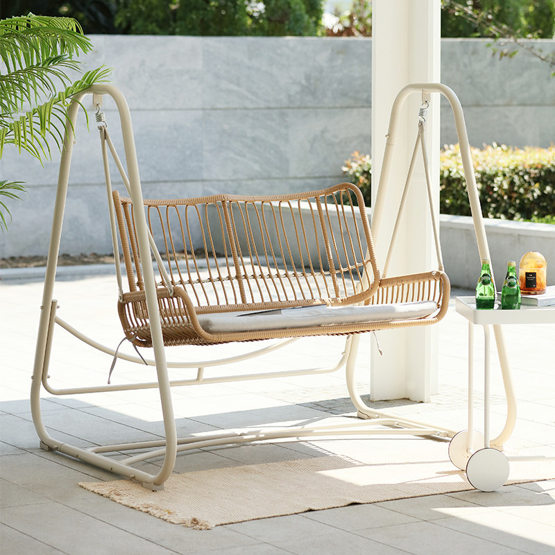 曼好家 网红庭院户外摇椅秋千家用室外阳台双人休闲吊篮吊椅