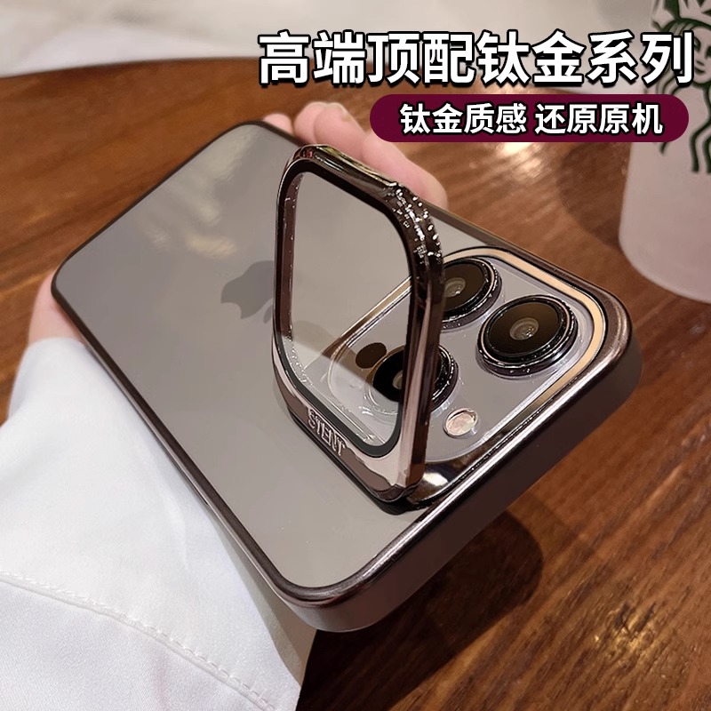 带镜头膜支架适用苹果15promax手机壳iphone15新款透明高级感16pro全包12超薄防摔por男女13套pm硅胶14PM爆款