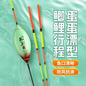 蛋蛋型浮漂防风浪抗走水醒目加粗行程漂黑坑野钓纳米枣核漂鲫鱼漂
