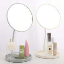 桌面北欧风蘑菇头化妆镜网红镜子便携梳妆镜补妆镜 宿舍化妆镜台式