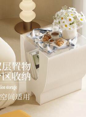 沙柜边边几小茶发几床头小桌子 客厅简卧室约折叠收GXX纳 置物架