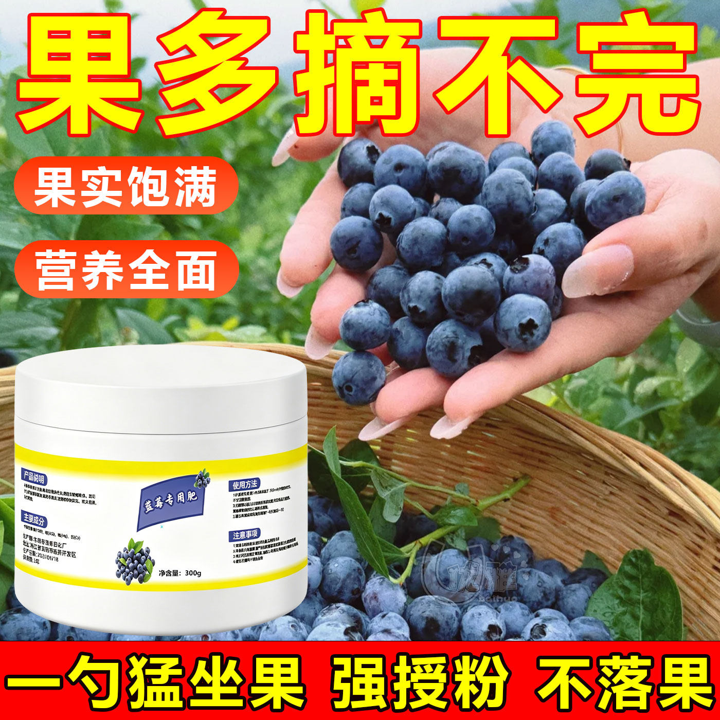 蓝莓专用肥料硫酸钾复合肥蓝莓树果苗盆栽有机肥专用土酸性缓释肥