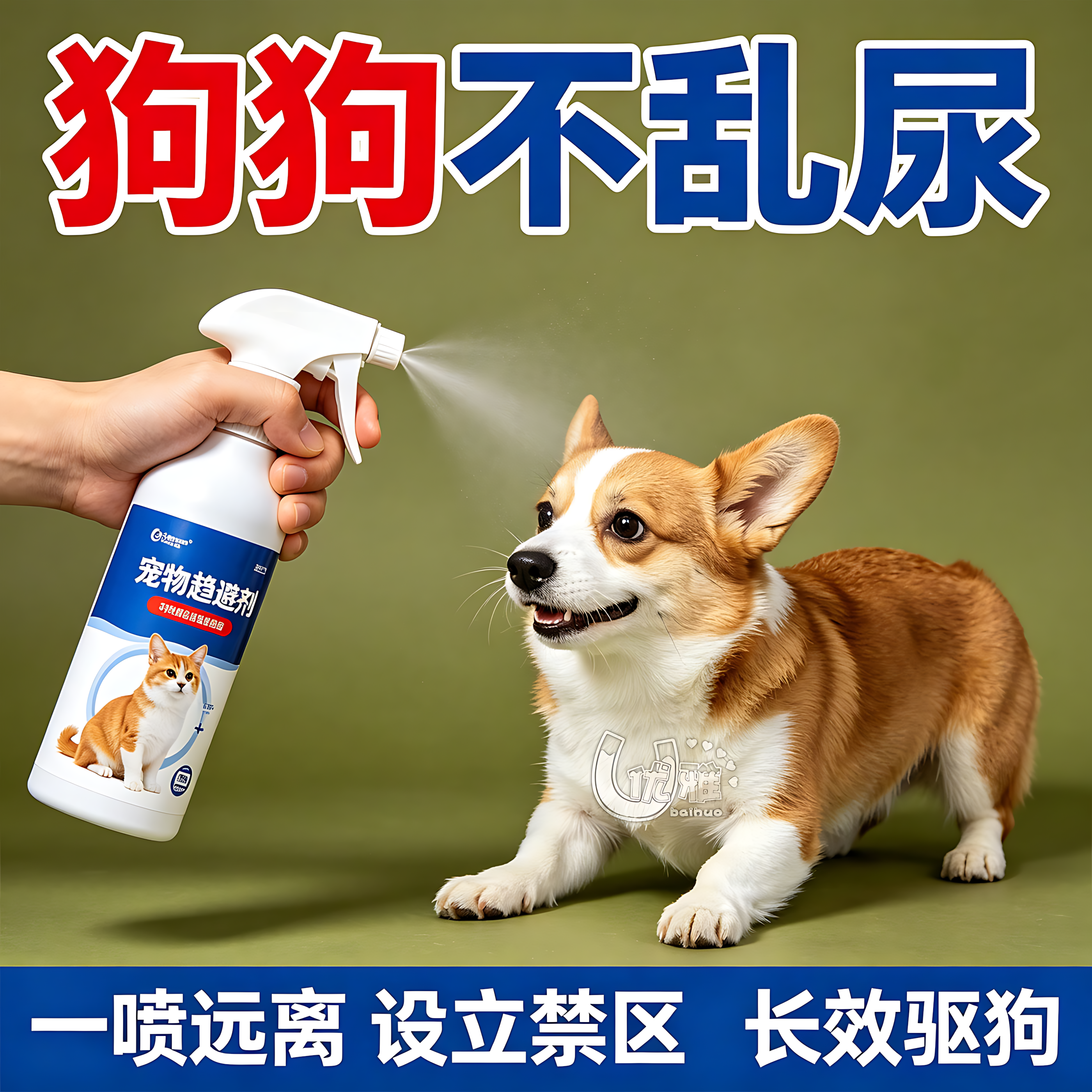 宠物趋避剂禁区喷雾犬猫通用天然植萃配方防乱尿抓咬拆宠物训导剂