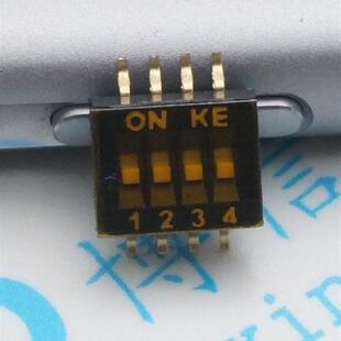 1.27 贴片 4位 原装进口 DSHP04TSGER 台湾KE 1.27mm 4路拨码开关