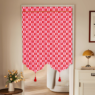 新年门帘2025新款家用防风防尘遮挡帘卧室厨房卫生间装饰隔断帘子