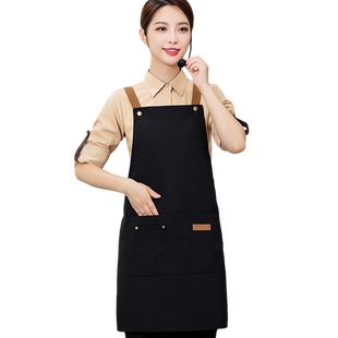 防水围裙定制logo印字餐饮饭店超市烧烤火锅店服务员专用工作服女