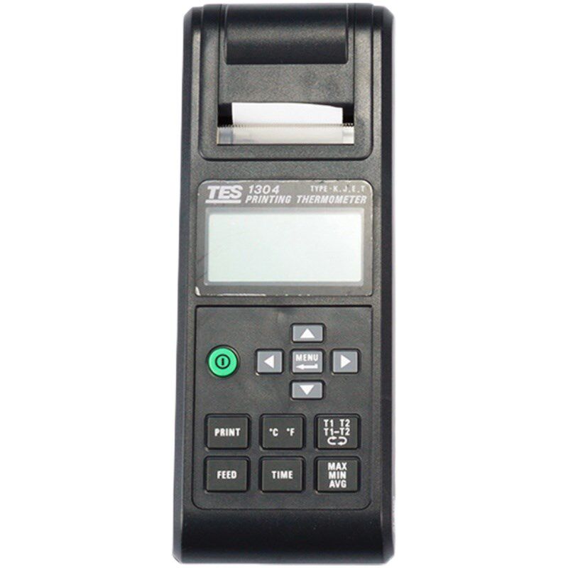 进口泰仕TES-1304打印机KJET型热电偶双通道手持温度记录计高精度