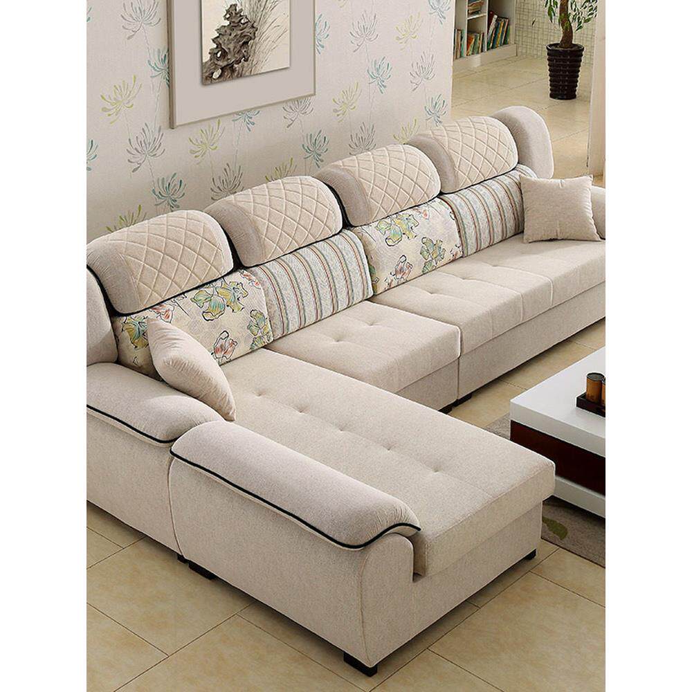 布艺沙发可拆洗棉麻布沙发乳胶高档大气客厅贵妃组合沙发L型沙发