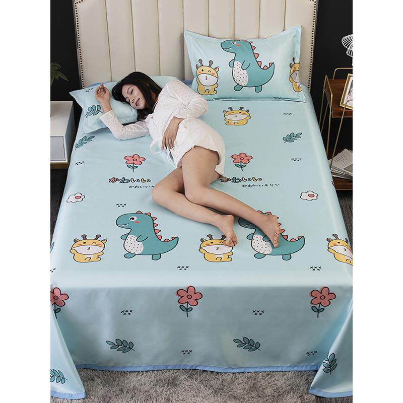 冰丝凉席三件套1.8m床夏季空调软席可水洗折叠席子1.5夏天可机洗