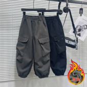 冬款 039 儿童中大童韩版 洋气休闲裤 奥粒绒 男童加绒长裤