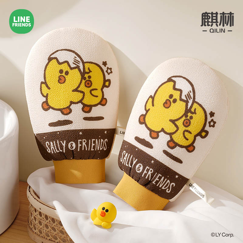 布朗熊双面砂搓澡巾轻松下泥