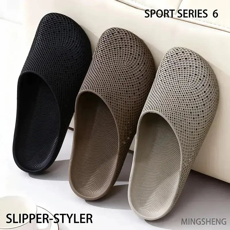 【轻奢时尚】男鞋夏季外穿男士一脚蹬劳保鞋休闲透气洞洞半包拖鞋