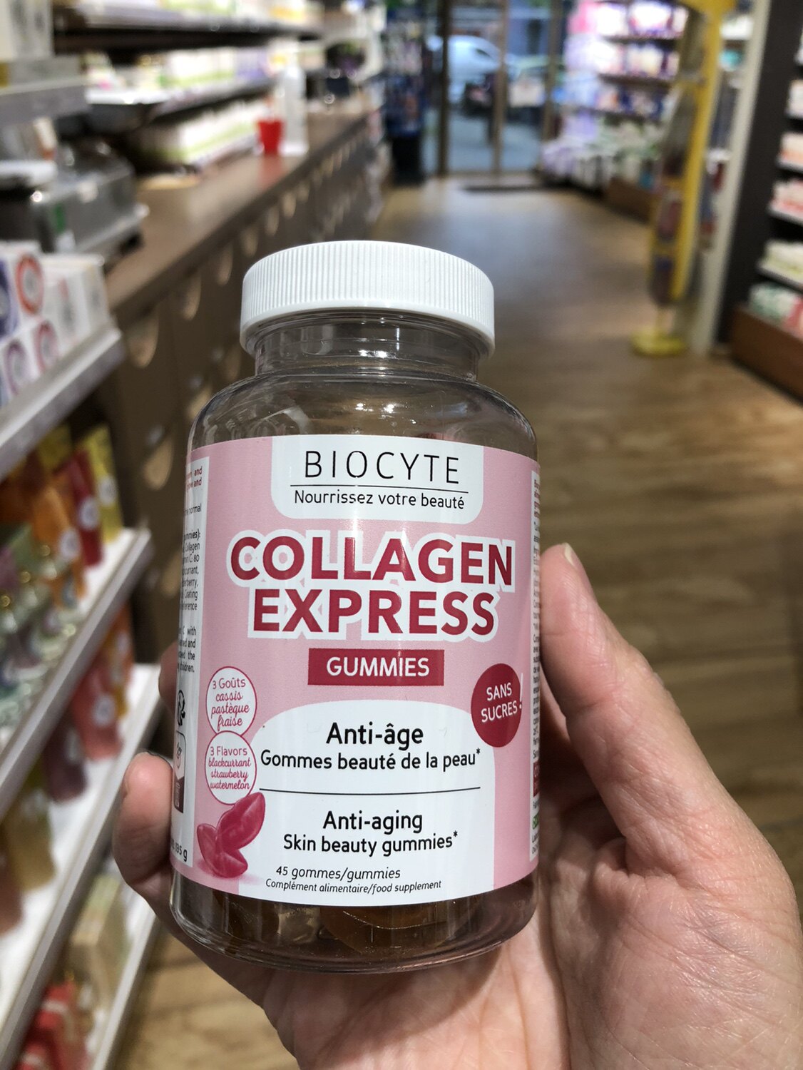 法国本土版碧维斯Biocyte 胶原蛋白软糖美颜补充胶原水果糖45粒