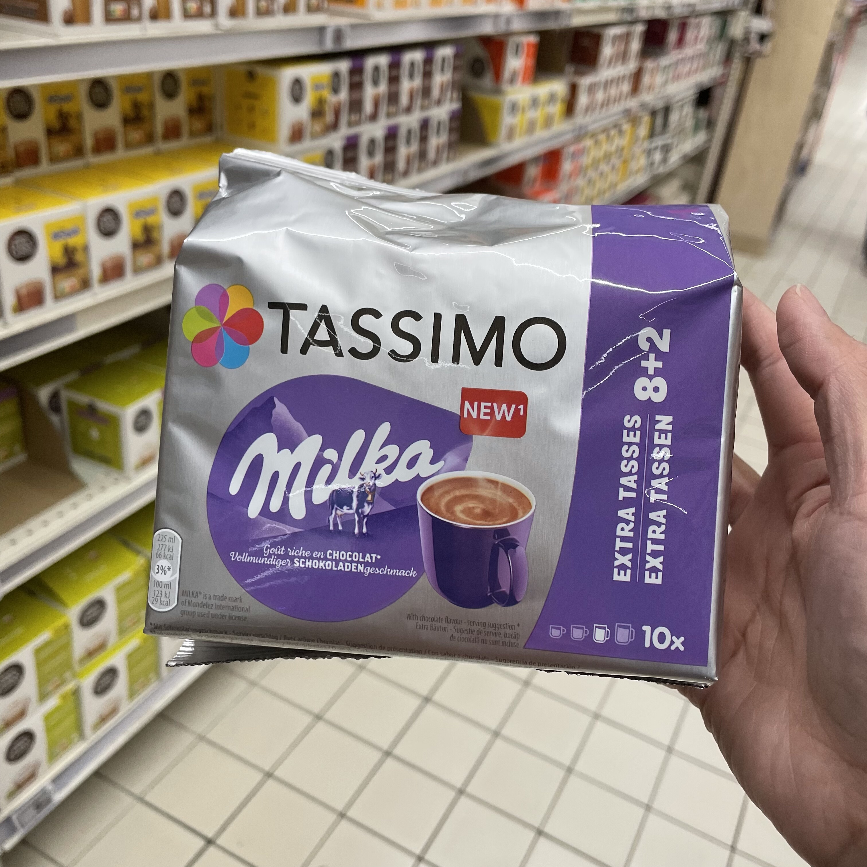 新款 法国版博世Tassimo胶囊Milka妙卡热巧克力10杯儿童成人早餐