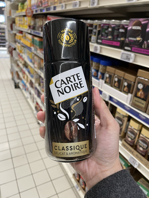 法国本土版Carte Noire黑卡经典浓香无糖纯黑速溶咖啡100g/180g