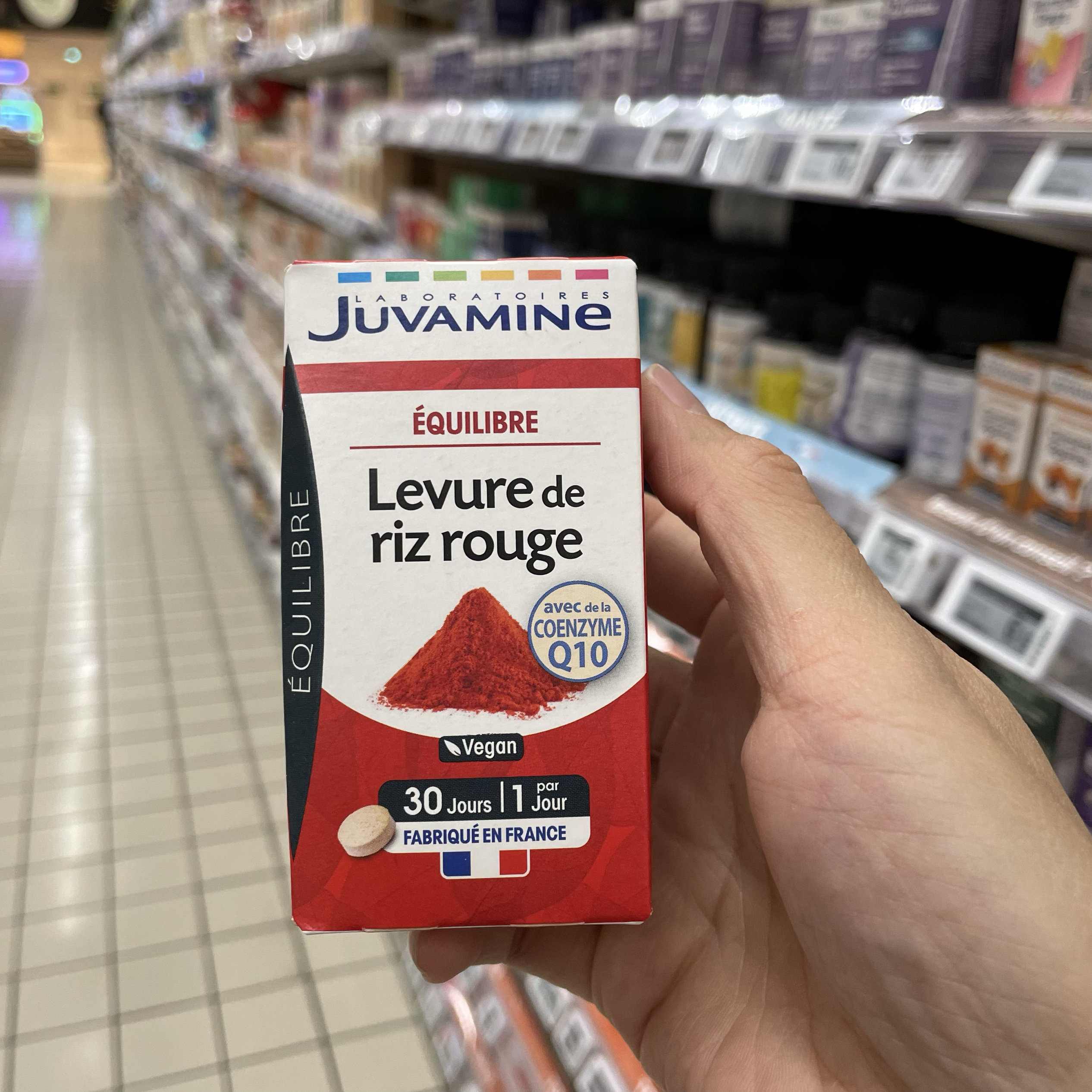 法国本土版JUVAMINE levure de riz rouge红曲米辅酶 Q10 30 片