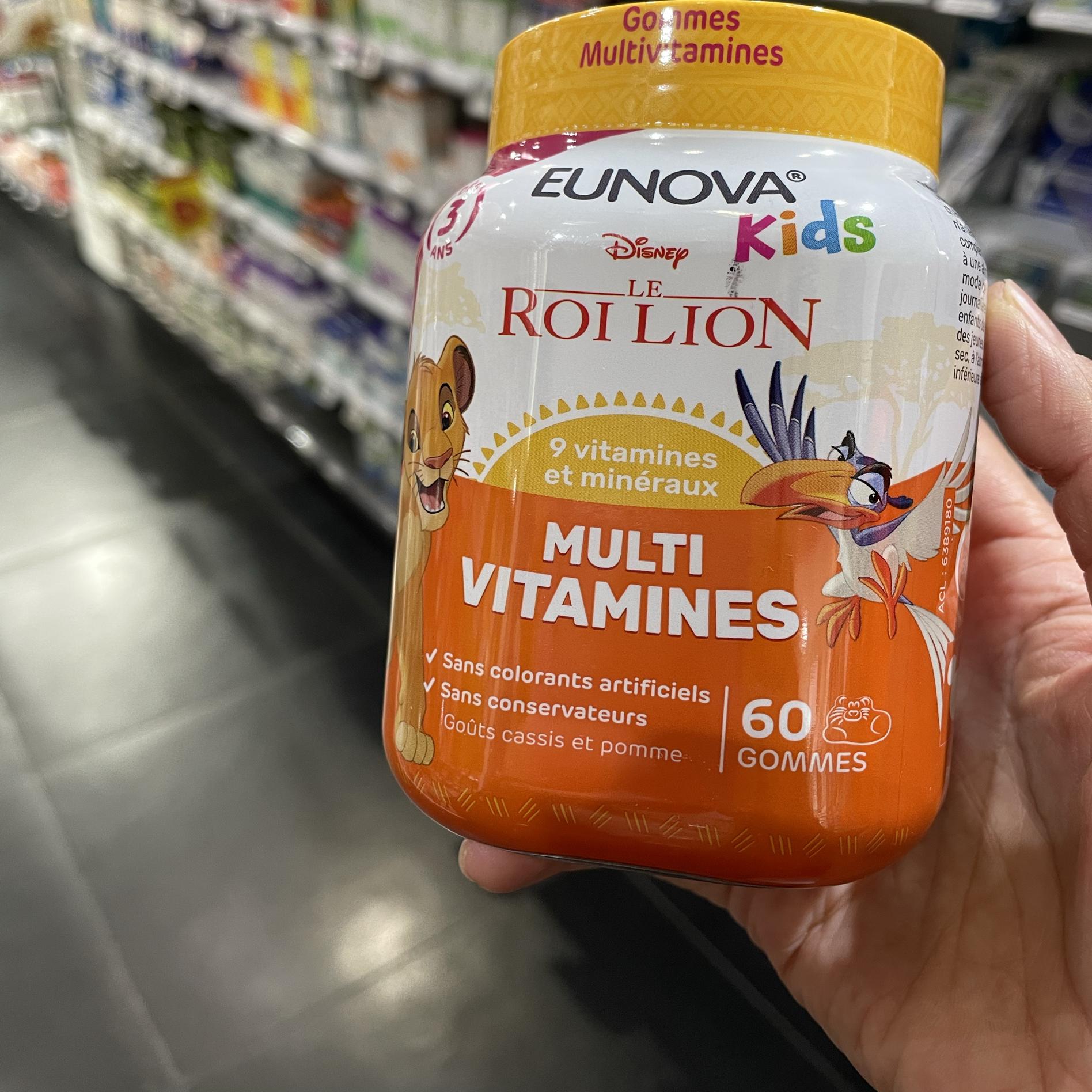 法国本土版 Eunova儿童复合维生素60粒多种多维锌矿物质3岁以上