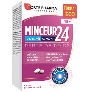 大盒实惠装 法国富泰Forte Pharma24日夜体形片植物56粒 4周的量
