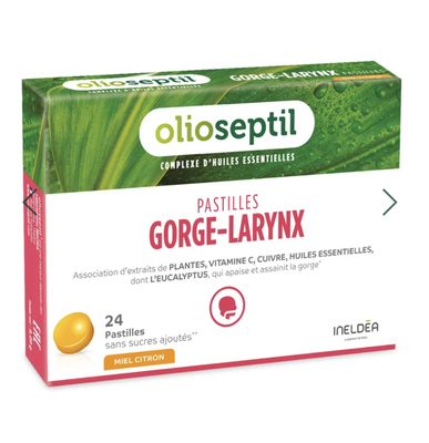 现货 法国版ineldea olioseptil gorge镇静舒缓喉痛喉糖24粒