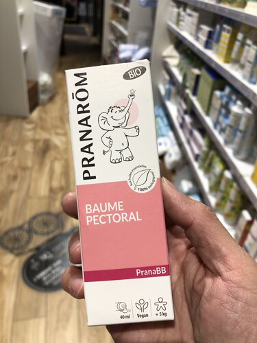 法国本土版pranarom普罗芳宝宝舒缓呼吸去痰止咳精油按摩膏40ml