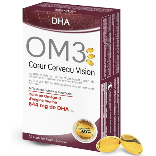 法国本土版OM3心脑视觉鱼油高纯度鱼油omega3胶囊