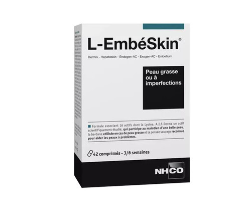 法国本土版L-EmbeSkin NHCO痘痘胶囊真皮层氨基酸迷迭香维生素