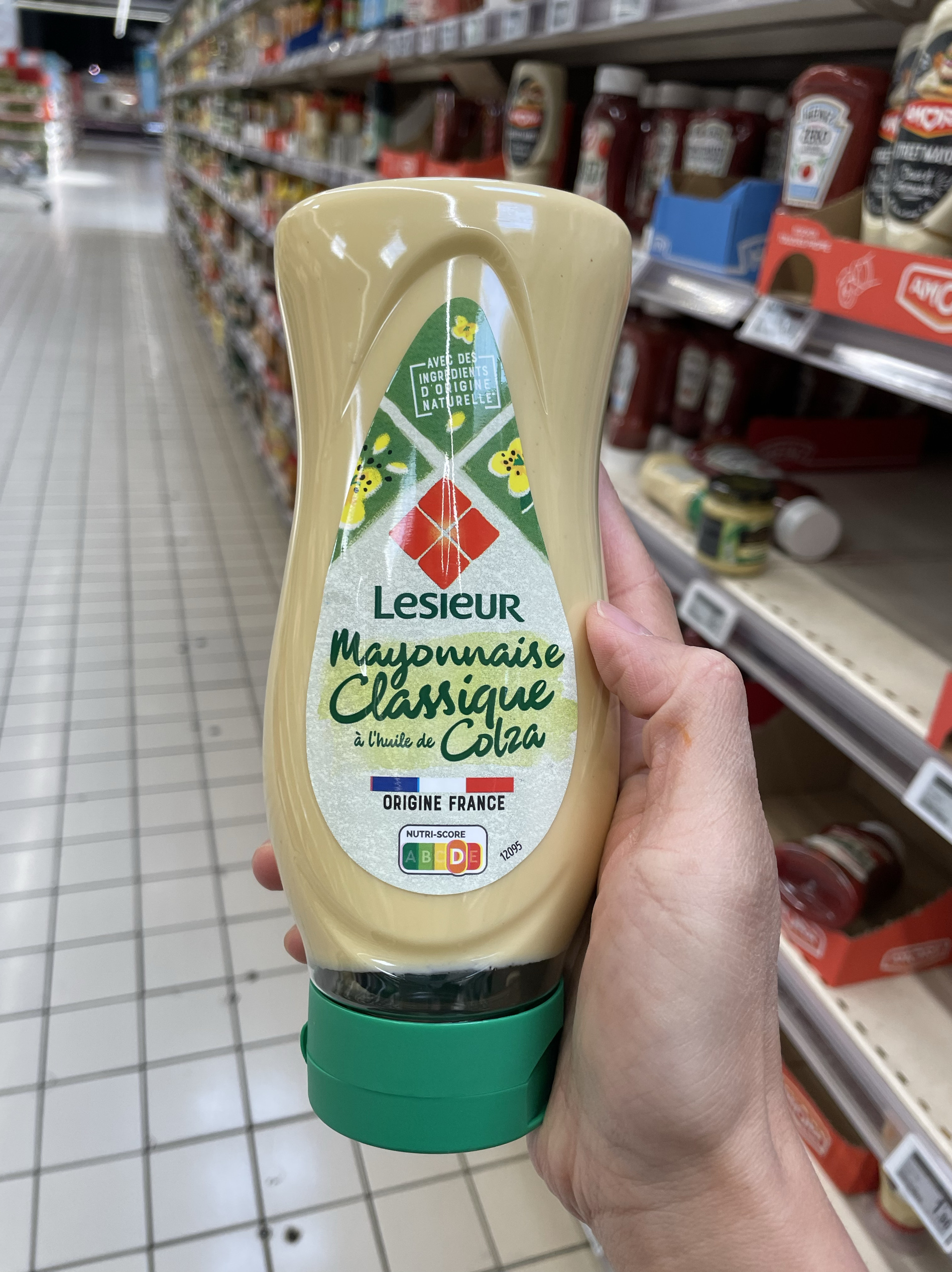 法国本土版LESIEUR 芥末味的蛋黄酱 沙拉酱搭面包汉堡炸肉425g