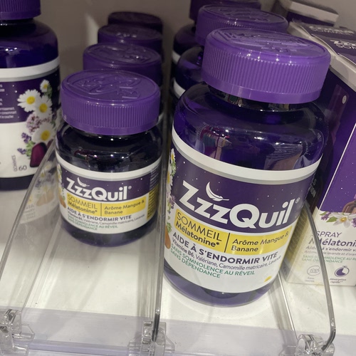 法国本土版ZzzQuil/天然褪黑素助眠 调理睡眠软糖 香蕉芒果味30粒