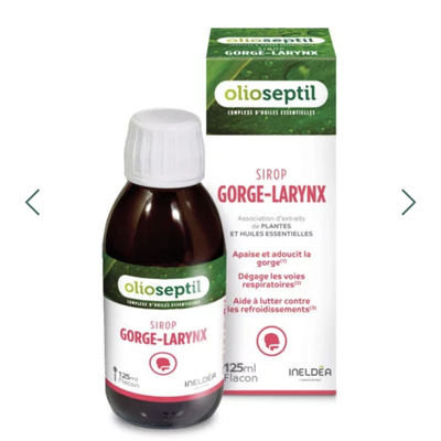 现货 法国本土版olioseptil咽喉糖浆舒缓喉咙和清理呼吸道125ml