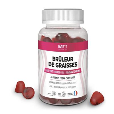 法国本土版eafit燃减美体软糖 无糖红色水果味 1个月量60粒