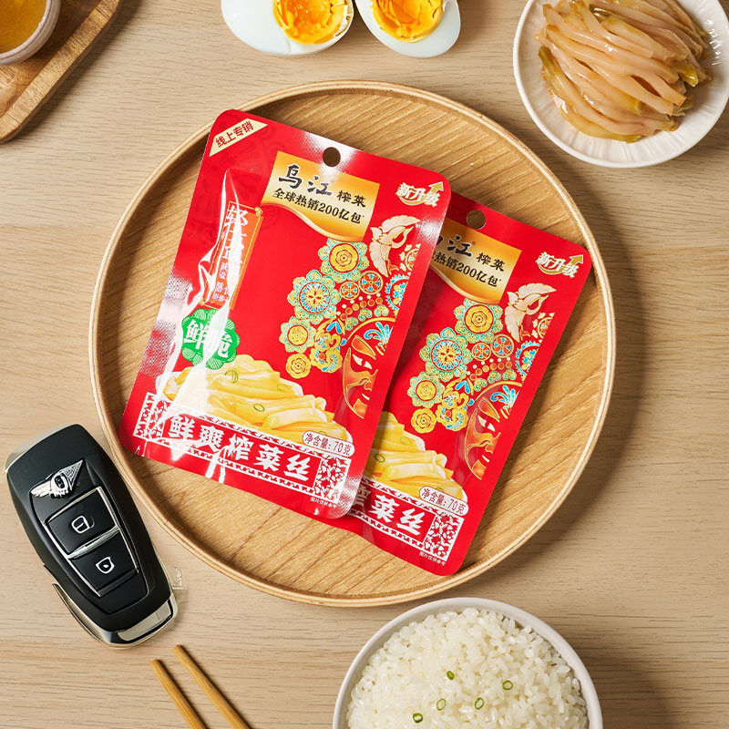 乌江榨菜涪陵鲜脆清淡70g轻盐榨菜丝开味下饭菜咸菜涪陵榨菜丝