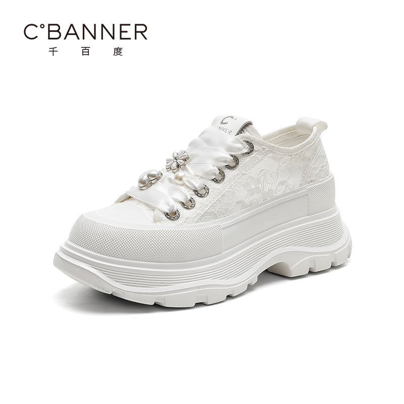 千百度百搭透气网面休闲鞋子