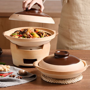 砂锅老式土陶砂锅煲浅口平底砂锅干烧耐高温商用煲仔饭黄焖鸡砂锅