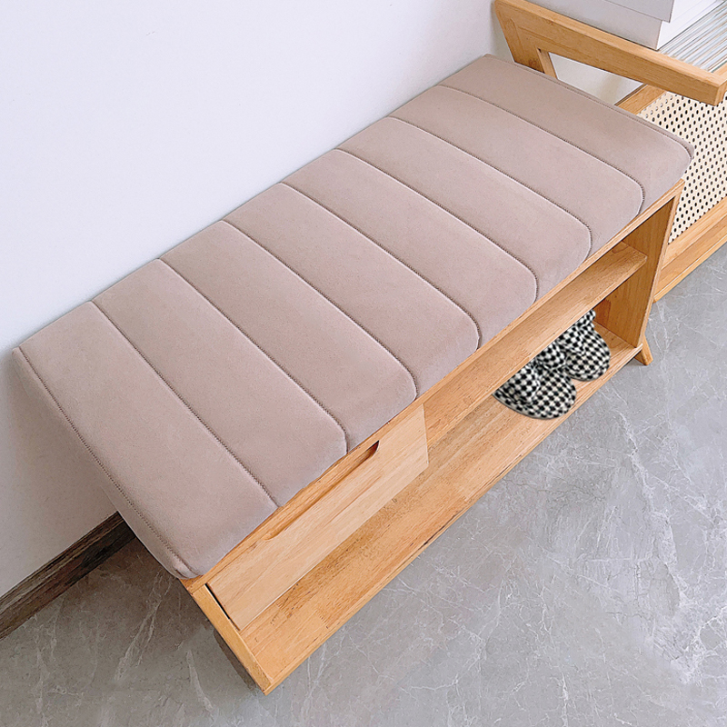 定做高端门口换鞋凳垫子入户玄关穿鞋柜坐垫可拆洗卡座软包定制