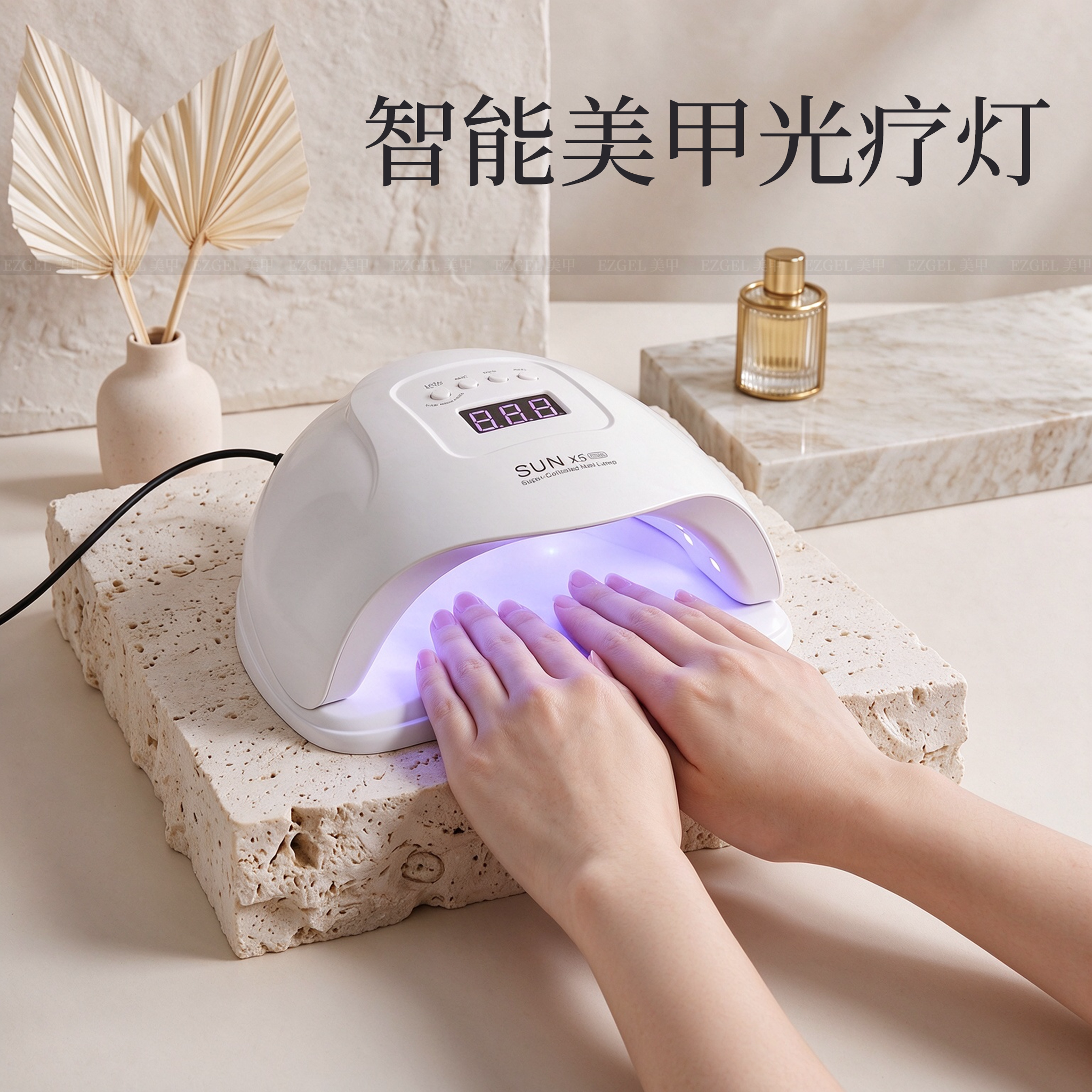 美甲店专用烤灯速干灯烘干指甲油大功率灯烤照甲油胶的紫光光疗机