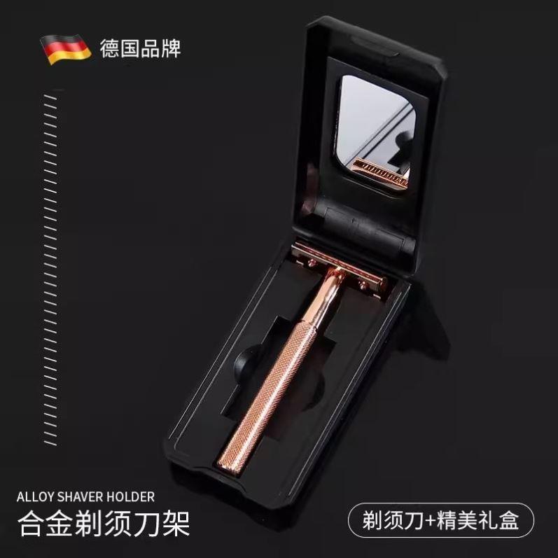 国胡胡刀手高动刮式老男士式剃须不71962架刀钢双面刀德片锈刮脸